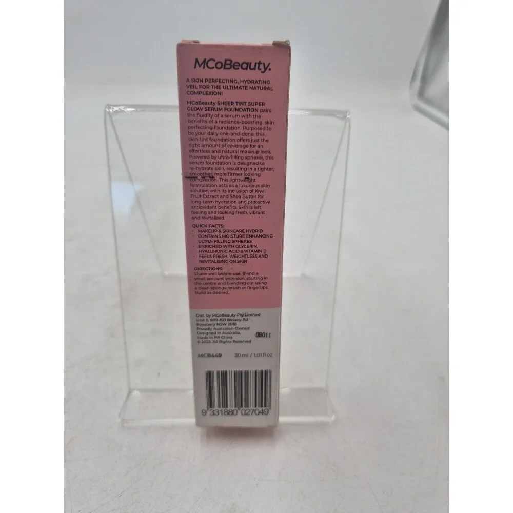 MCoBeauty Super Glow Sheer TINT Serum Foundation 3-4 LIGHT MEDIUM
